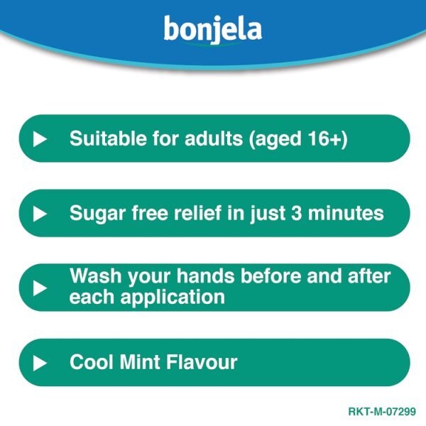 Bonjela Adult Mouth Ulcer Pain Relief Cool Mint Gel 15g