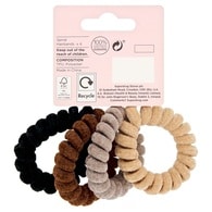 Studio London Nude Colours Spiral Hairbands 4pk