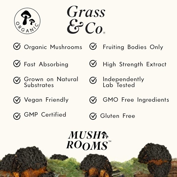 Grass & Co. Biome Chaga Mushrooms Capsules