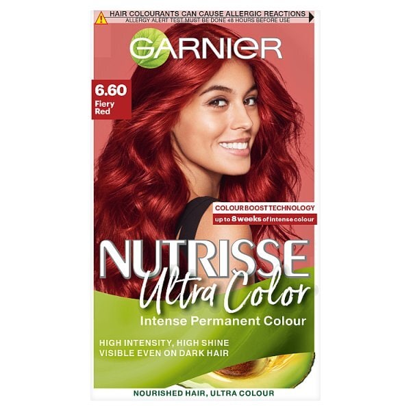 Garnier Nutrisse Ultra Permanent Hair Dye Fiery Red 6.60