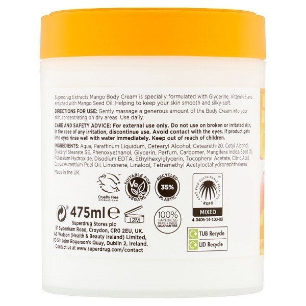 Superdrug Extracts Mango Body Cream