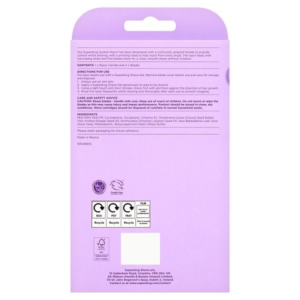 Superdrug Premium Razor Pink Value Pack