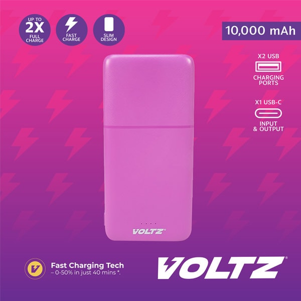 Voltz 10K Power Bank Purple