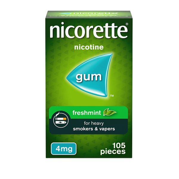 Nicorette Freshmint 4mg Nicotine Gum 105s (Stop Smoking)