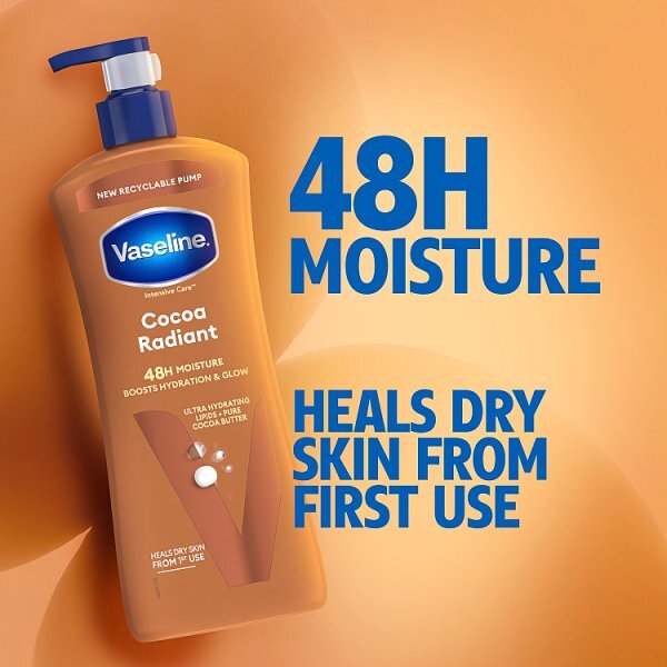 Vaseline Cocoa Radiant Body Lotion with Pump 600ml