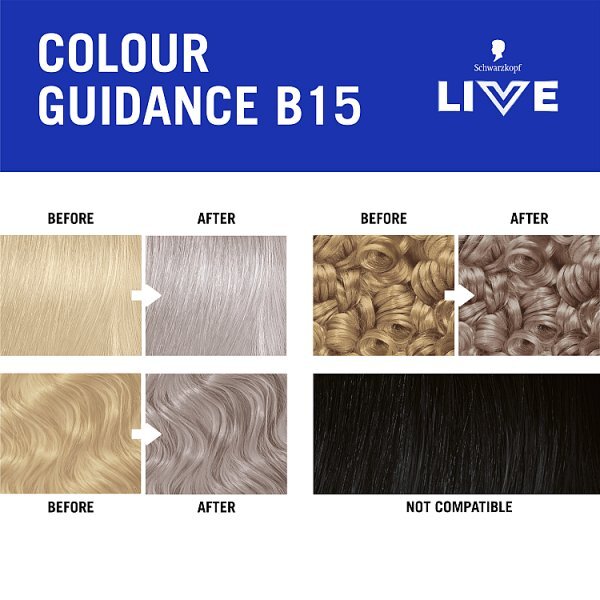 Schwarzkopf LIVE B15 Platinum Blonde Permanent Hair Dye