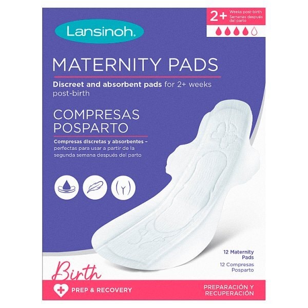 Lansinoh Discreet & Absorbent Maternity Pads, Pack Of 12