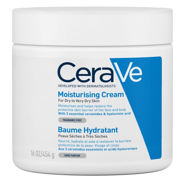 CeraVe Moisturising Cream with Hyaluronic Acid & Ceramides for Dry Skin 454g