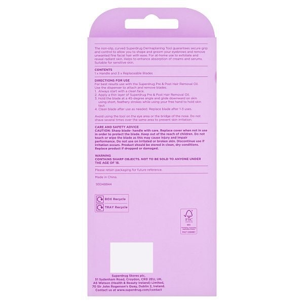 Superdrug Premium Dermaplaning Tool 3 Blades