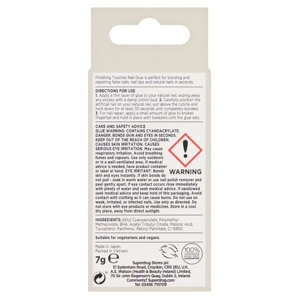 Superdrug Finishing Touches Brush On Nail Glue