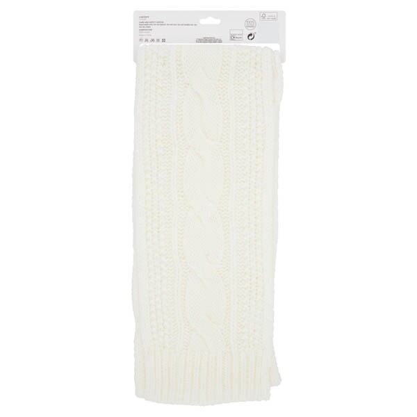 Studio London Chunky Knit Scarf in Cream