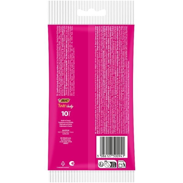 BIC Twin Lady Shaver Pouch of 10