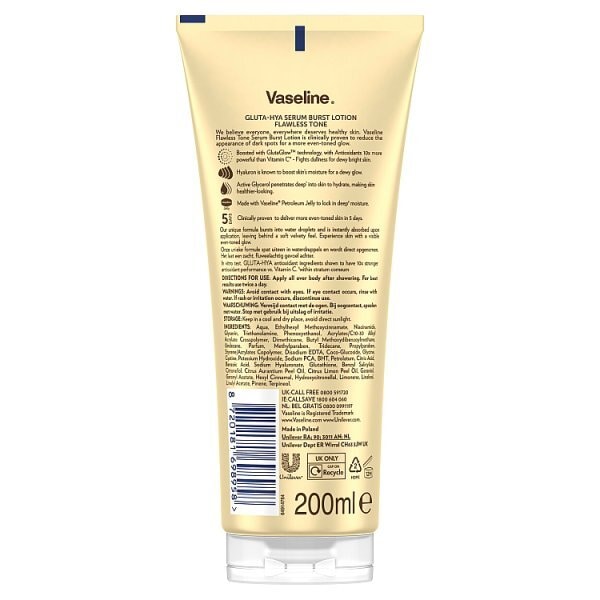 Vaseline Gluta-Hya Flawless Tone Serum Burst Lotion 200 ml