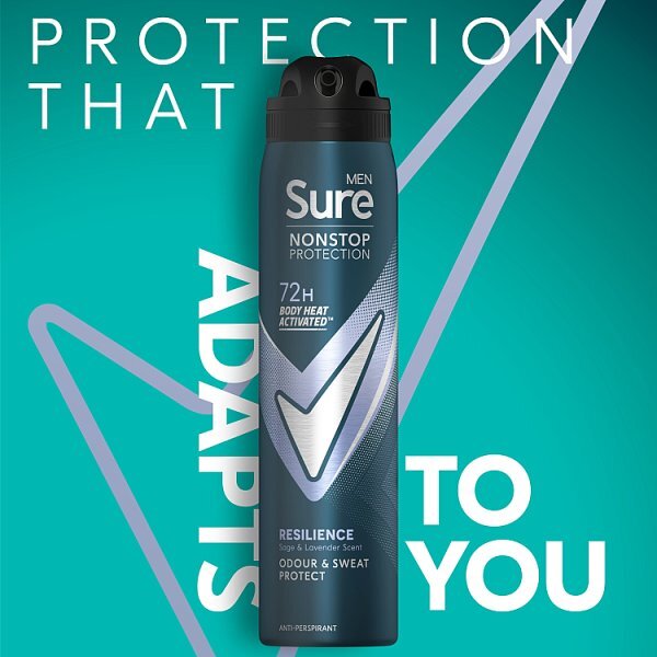 Sure Men Nonstop Protection Resilience Anti-Perspirant Aerosol 250 ml