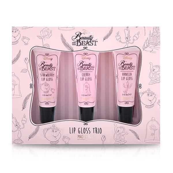 Beauty & The Beast Lip Gloss trio, 3 x 10ml