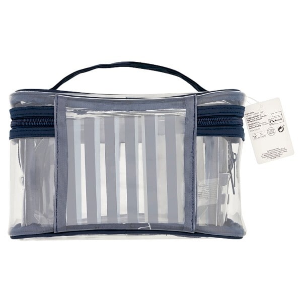 Superdrug Navy Large PVC Cosmetic Bag