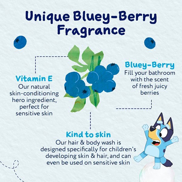 Childs Farm Hair & Body Wash Bluey-berry 250ml