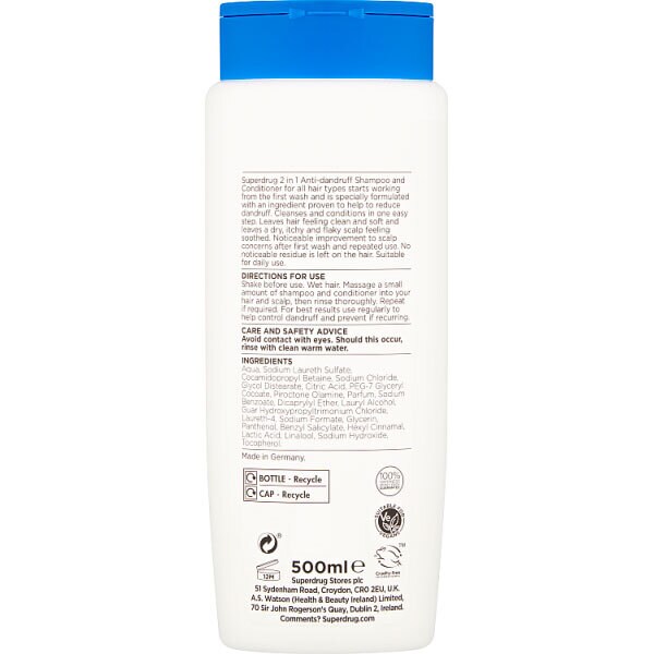 DNRPRICE Superdrug Anti Dandruff 2 in 1 500ml