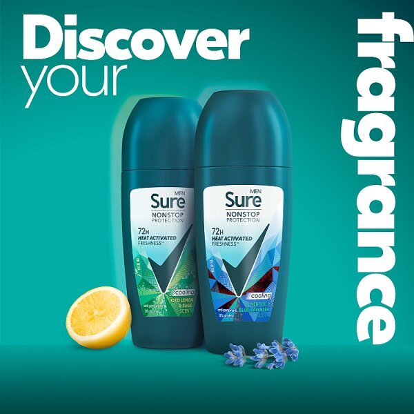 Sure Non-Stop Menthol & Blue Lavender Deodorant Roll On 50ml