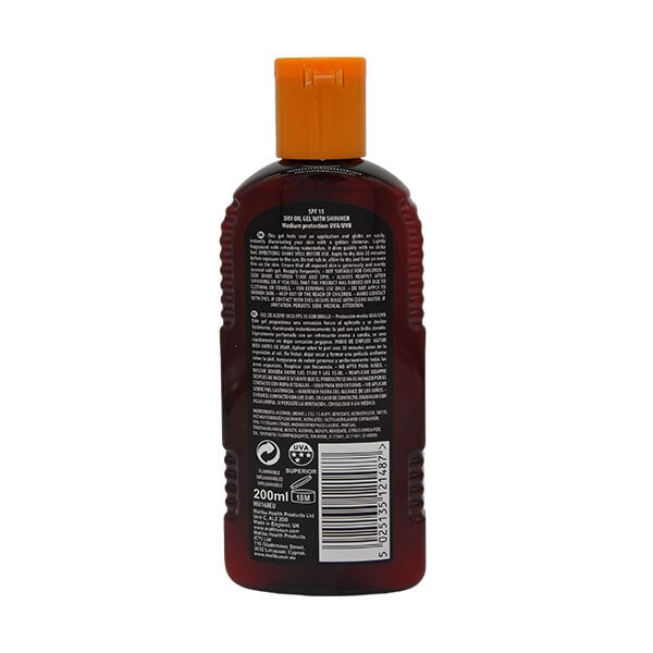 Malibu Dry Oil Shimmer Gel With Watermelon SPF15 200ml