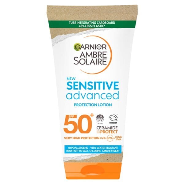 Garnier Ambre Solaire Sensitive Sun Cream SPF50+ 50ml Travel