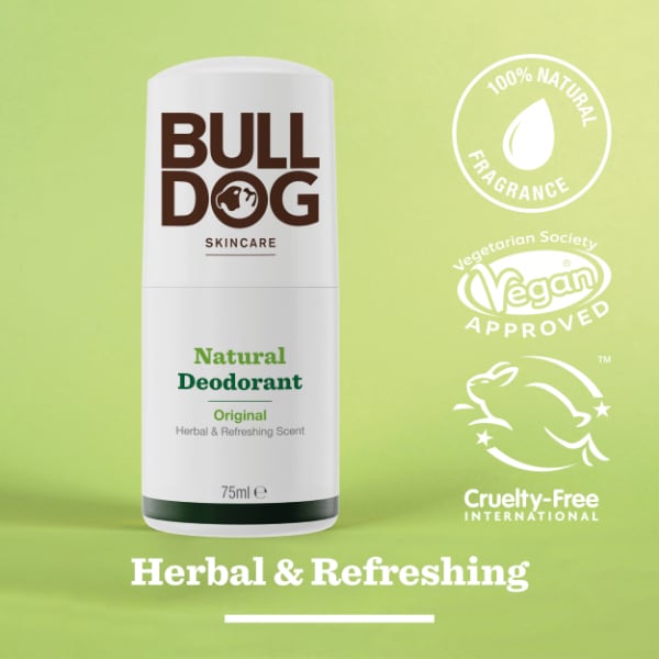 Bulldog Original Natural Roll On Deodorant For Men 75ml