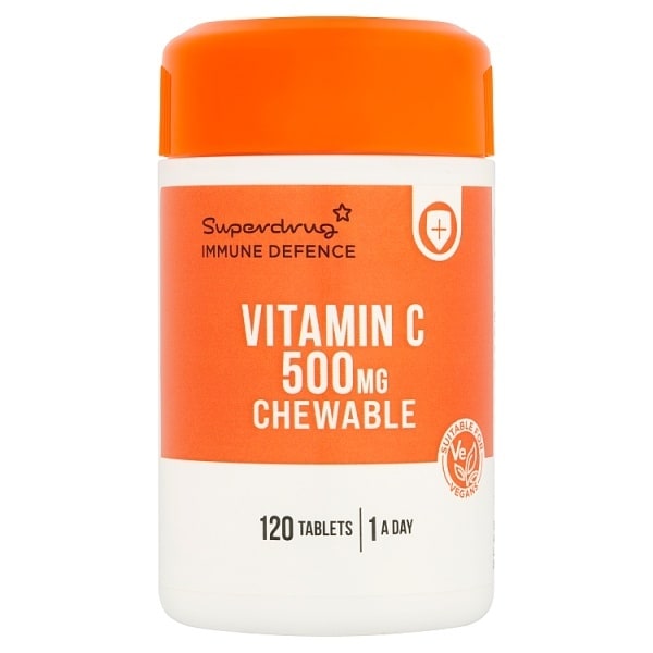 Superdrug Chewable Vitamin C 500mg 120 Pack