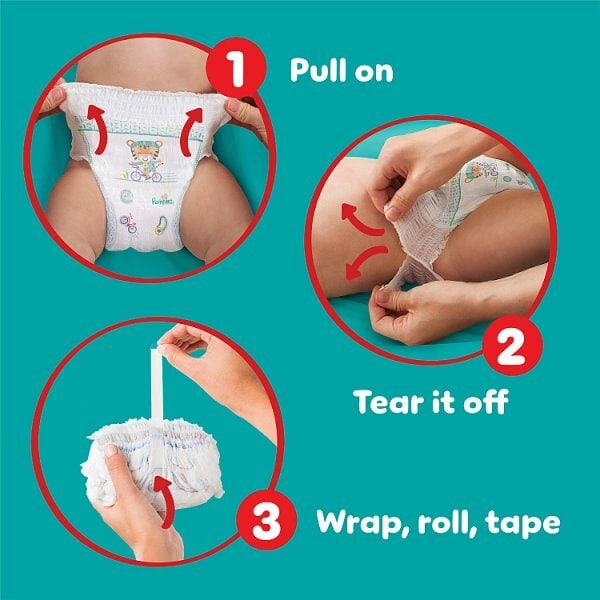 Pampers Baby Dry Nappy Pants Size 7, 16 Nappies, 17kg+