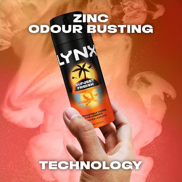 Lynx Deodorant Bodyspray Aerosol Sunset Fresh 150Ml