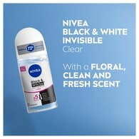 NIVEA Black & White Anti-Perspirant Roll-On Deodorant 50ml