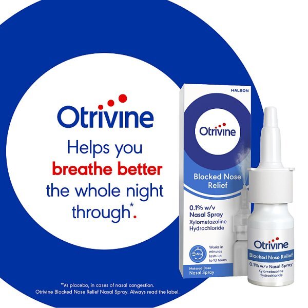 Otrivine Blocked Nose Relief Nasal Spray 0.1% 10ml