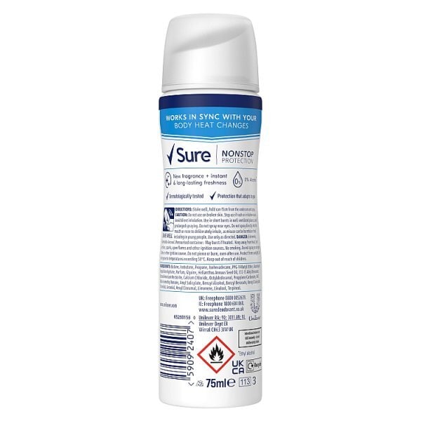 Sure Nonstop Protection Cotton Dry Anti-Perspirant Aerosol 75 ml