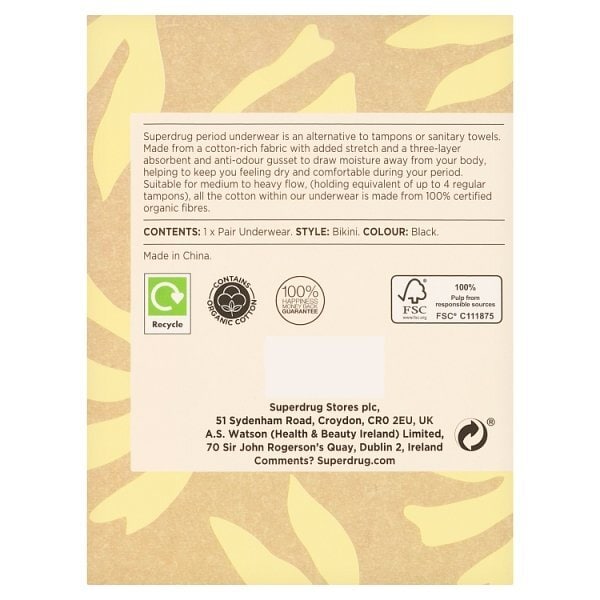 Superdrug Luna Period Bikini Pants - Small
