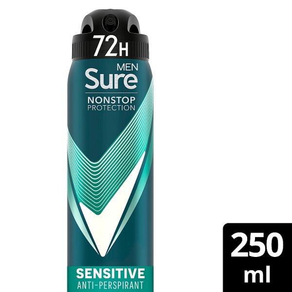 Sure Men Antiperspirant Deo Aerosol Nonstop Sensitive 250ml