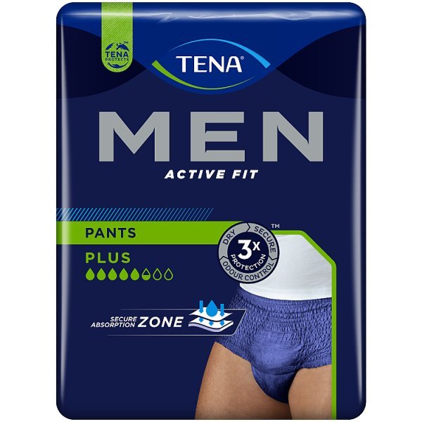 TENA Men Active Fit Incontinence Pants Plus Size Medium 9 pack