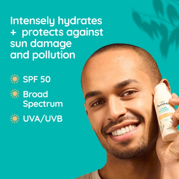 Aveeno Face Calm+Restore Moisturising Lotion  Spf50 50Ml