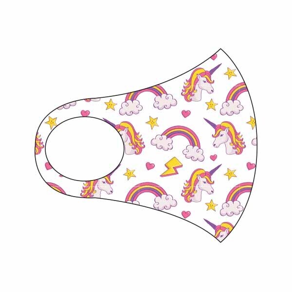 DNRprice Kids Fabric Face Covering Unicorn