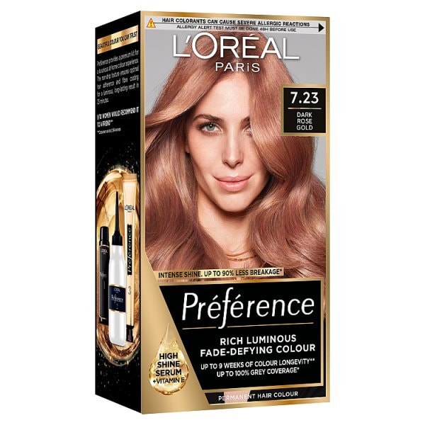 Preference 7.23 Rose Gold Blonde Permanent Hair Dye