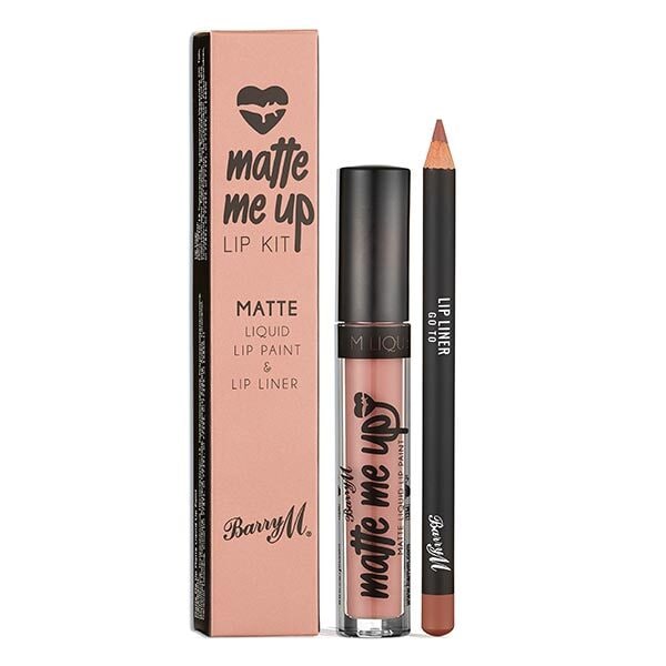 Barry M Matte Me Up Lip Kit - Go To Nude
