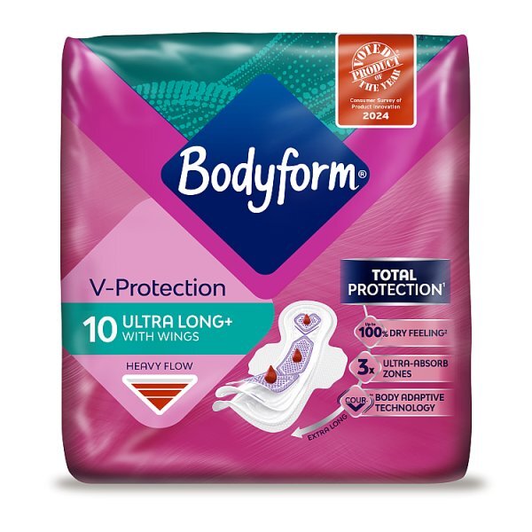 Bodyform Ultra Long Sanitary Towels Wings 10 pack