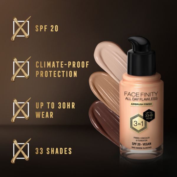 Max Factor Facefinity Flawless Foundation, Warm Almond