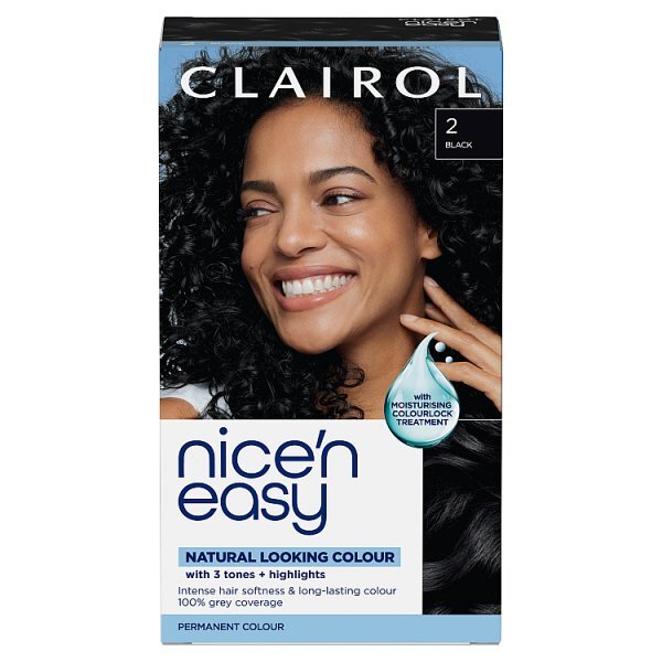 Clairol Nice'N Easy Crème Permanent Hair Dye 2 Black