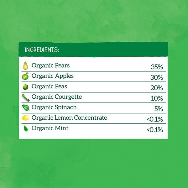 DNR Piccolo Organic Pear, Apple & Spring Greens 4m+ 100g