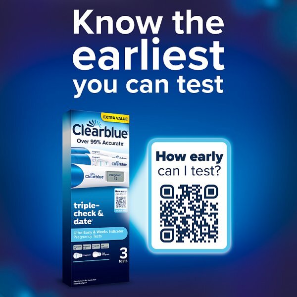ClearBlue Triple Check&Date Pregnancy Tests 1Digital,2Visual
