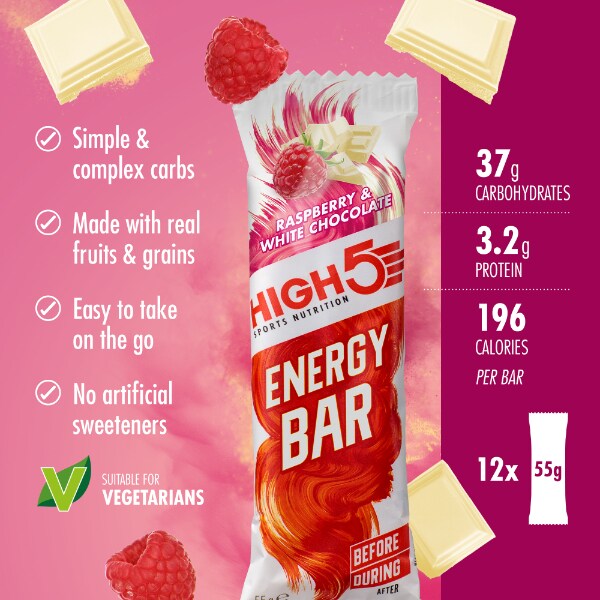 High5 Energy Bar Raspberry & White Chocolate