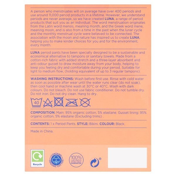 Superdrug Luna Period Bikini Pants - Small