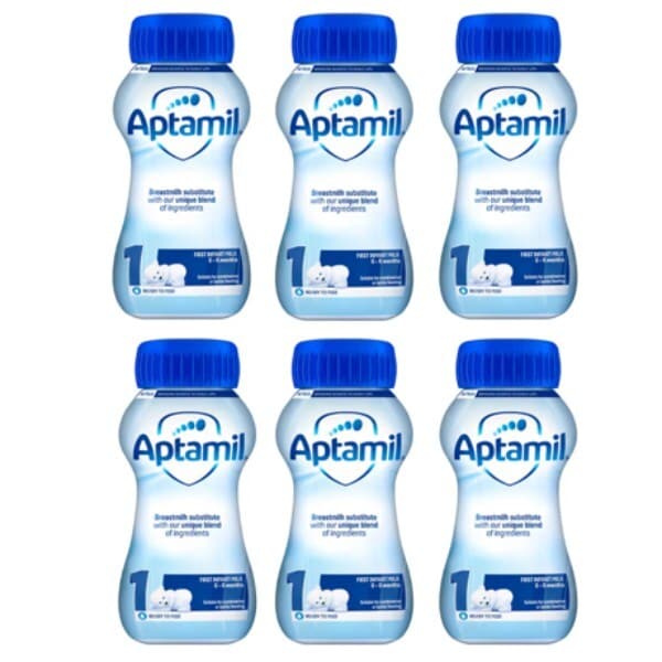 Aptamil first baby milk 200ml bundle x6