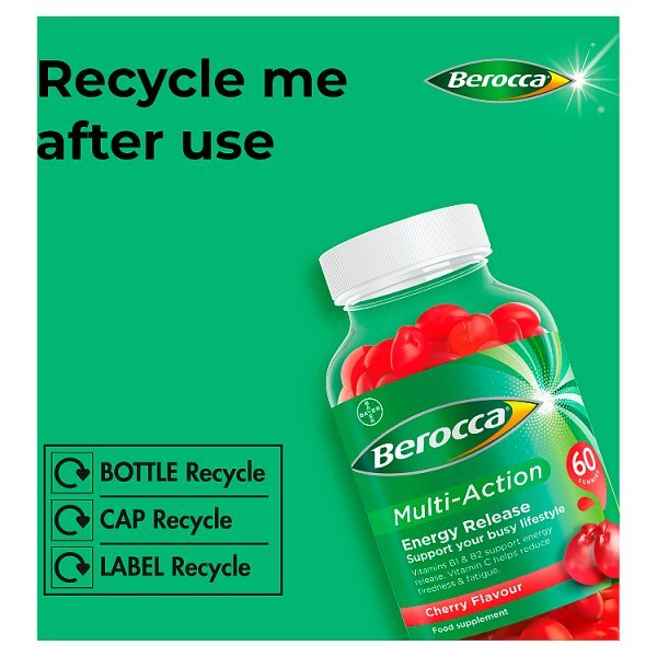 Berocca Multi-Action Cherry Flavour 60 Gummies