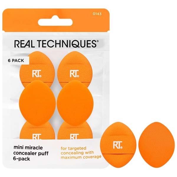 REAL TECHNIQUES MINI CONCEALER PUFF 6PK