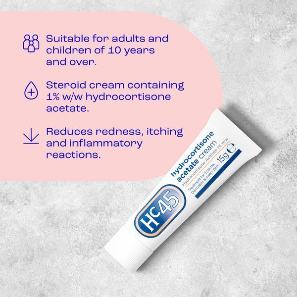 Hc45 Hydrocortisone Cream 15g